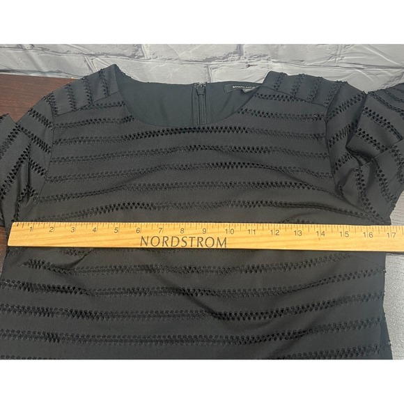 Banana Republic Black Peplum Blouse Top Women's SMALL Long Sleeve Lined Grunge - Picture 5 of 10